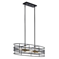  Piston Linear Pendant Pendant Light - Black