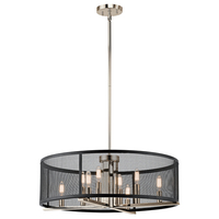  Titus Mid Sized Chandelier Chandelier - Polished Nickel