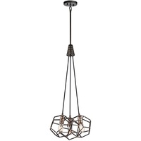  Rocklyn Multi Light Pendant Light - Raw Steel