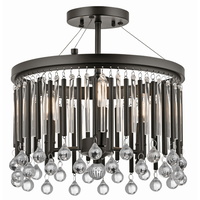  Piper Semi Flush Mount Ceiling Light - Espresso