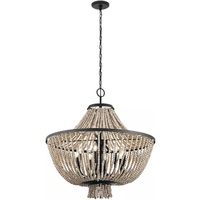  Brisbane Up Light Pendant Light - Distressed Black