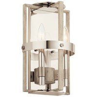  Peyton 1 Bulb Wall Sconce - White Washed Wood