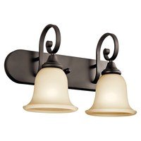  Monroe 2 Bulb Bathroom Lighting - Olde Bronze