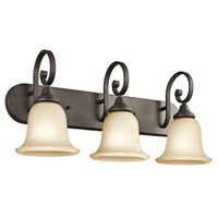 Monroe 3 Bulb Bathroom Lighting - Olde Bronze