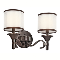  Lacey 2 Bulb Bathroom Lighting - Mission Bronze