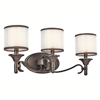  Lacey 3 Bulb Bathroom Lighting - Mission Bronze