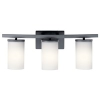  Crosby 3 Bulb Bathroom Lighting - Black