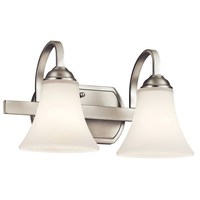  Keiran 2 Bulb Bathroom Lighting - Brushed Nickel