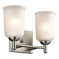  Shailene 2 Bulb Bathroom Lighting - Brushed Nickel