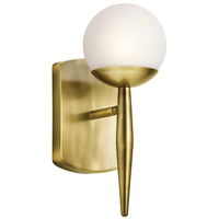  Jasper 1 Bulb Wall Sconce - Natural Brass