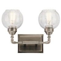  Niles 2 Bulb Bathroom Lighting - Antique Pewter