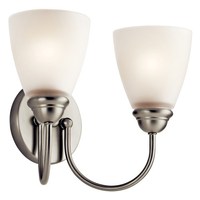  Jolie 2 Bulb Bathroom Lighting - Brushed Nickel