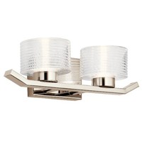  Lasus 2 Bulb Bathroom Lighting - Polished Nickel