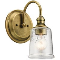  Waverly 1 Bulb Wall Sconce - Natural Brass