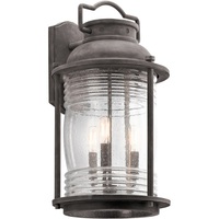  Ashland Bay Entrance Outdoor Wall Light - Weathered Zinc