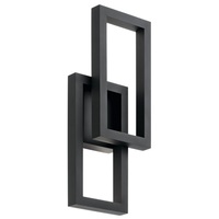  Rettangolo Entrance Outdoor Wall Light - Textured Black