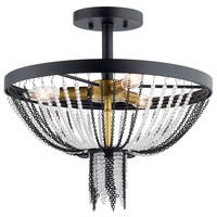  Alexia Semi Flush Mount Ceiling Light - Textured Black