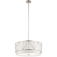  Birkleigh Drum Pendant Pendant Light - Satin Nickel