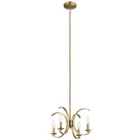  Cassadee Mini Chandelier - Brushed Natural Brass
