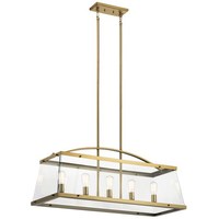  Darton Linear Pendant Pendant Light - Brushed Natural Brass