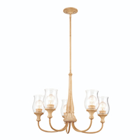  Melis Mid Sized Chandelier Chandelier - Warm Maple Wood