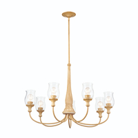  Melis Large Foyer Chandelier Chandelier - Warm Maple Wood