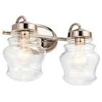  Janiel 2 Bulb Bathroom Lighting - Polished Nickel