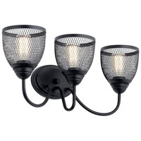  Voclain 3 Bulb Bathroom Lighting - Black