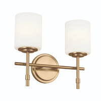  Ali 2 Bulb Bathroom Lighting - Brushed Natural Brass