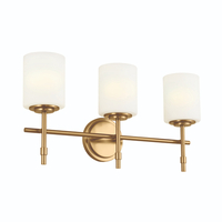  Ali 3 Bulb Bathroom Lighting - Brushed Natural Brass