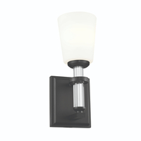  Rosalind 1 Bulb Wall Sconce - Black