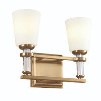  Rosalind 2 Bulb Bathroom Lighting - Brushed Natural Brass