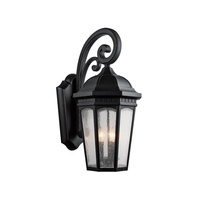  Courtyard Entrance Outdoor Wall Light - Textured Black