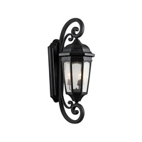  Courtyard Entrance Outdoor Wall Light - Textured Black