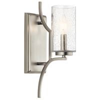  Vara 1 Bulb Wall Sconce - Brushed Nickel