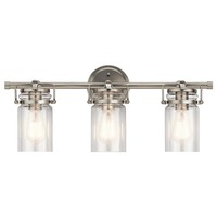  Brinley 3 Bulb Bathroom Lighting - Brushed Nickel