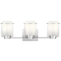  Chagrin 3 Bulb Bathroom Lighting - Chrome