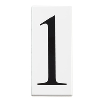  Utilitarian Address Number Door Accessory - White