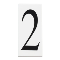  Utilitarian Address Number Door Accessory - White