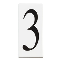  Utilitarian Address Number Door Accessory - White