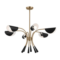  Arcus Large Foyer Chandelier Chandelier - Champagne Bronze / Black