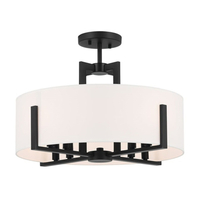  Malen Semi Flush Mount Ceiling Light - Black