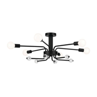  Ocala Semi Flush Mount Ceiling Light - Black