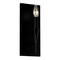  Alvaro 1 Bulb Wall Sconce - Black