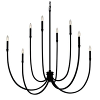  Malene Large Foyer Chandelier Chandelier - Black