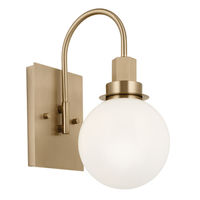  Hex 1 Bulb Wall Sconce - Champagne Bronze