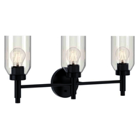  Madden 3 Bulb Bathroom Lighting - Black