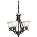 Kichler KK2019TZ Tannery Bronze Mini Chandelier