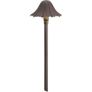 KK15314AZT Single Tier Leaf Path Lighting Landscape Light - Textured Architectural Bronze