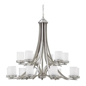 KK1675NI Hendrik Large Foyer Chandelier Chandelier - Brushed Nickel